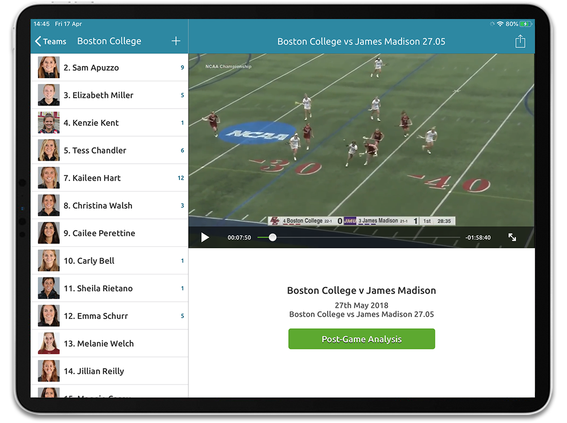 Lacrosse Performance Analysis Software Video Analysis